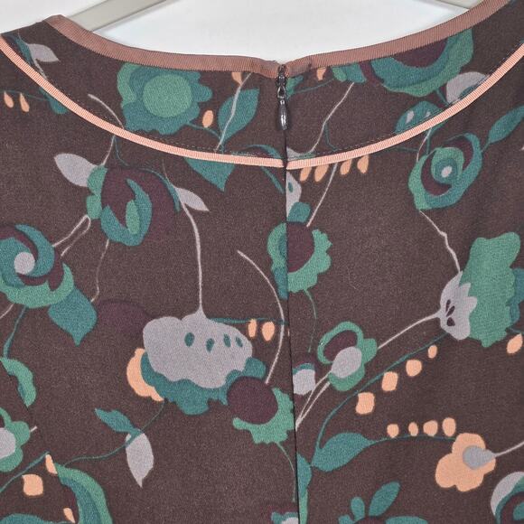 Nice Claup Women's Brown Floral A Line Dress. Size Medium - Picture 9 of 9